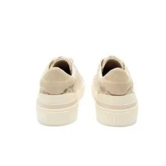 NWT. Zara Cream Animal Print Lace-Up Trainers. Size 6,5. - Picture 4 of 7